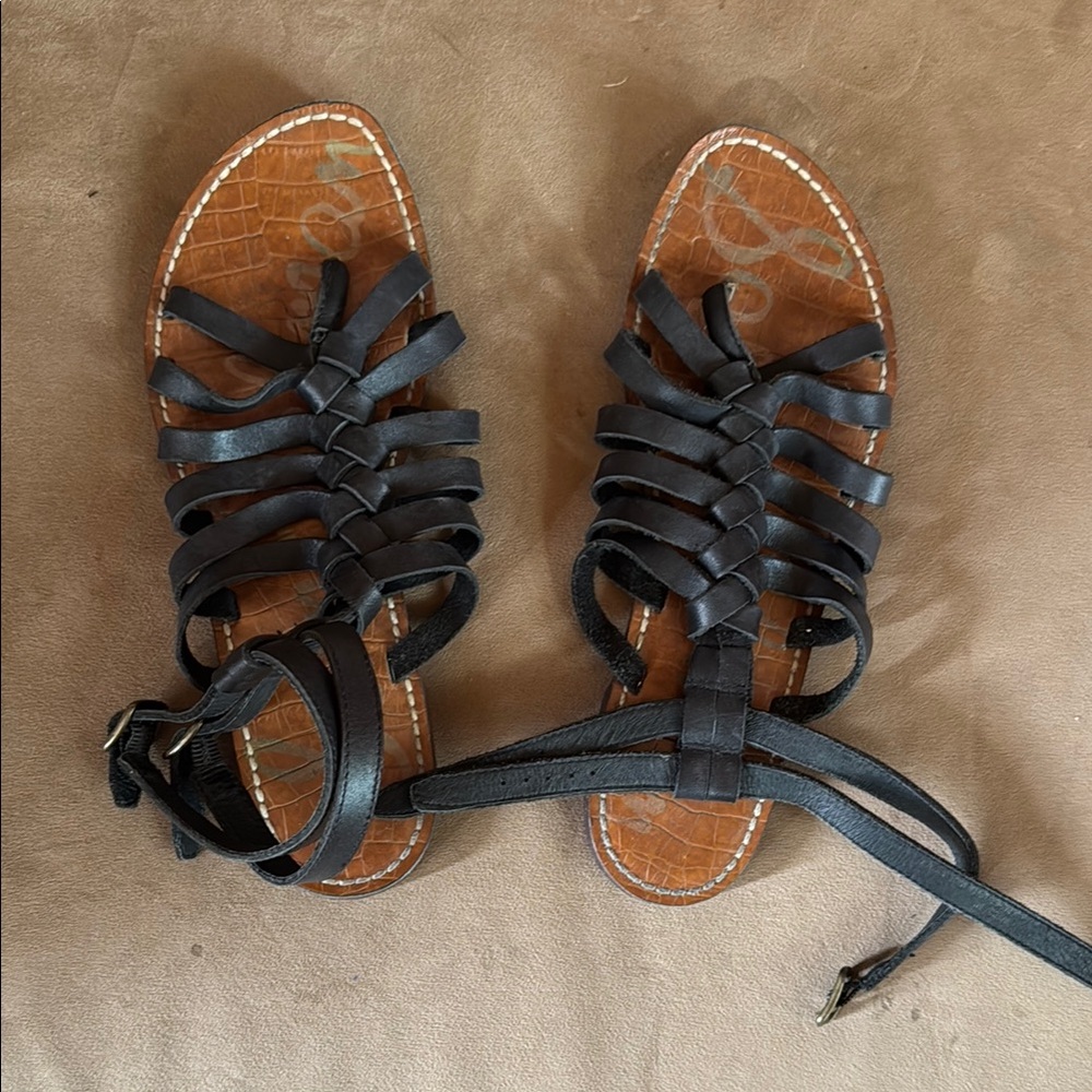 Sam Edelman Black Strappy Sandals